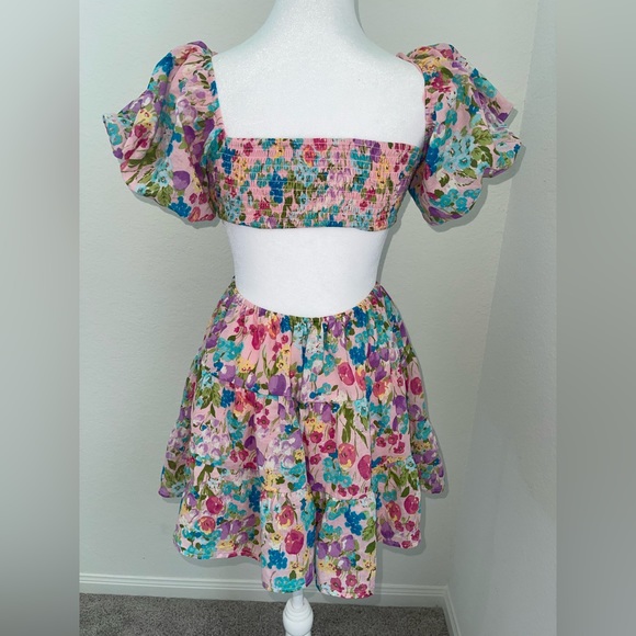 Isabella’s Cabinet cut out puff sleeve mini dress - Picture 2 of 3